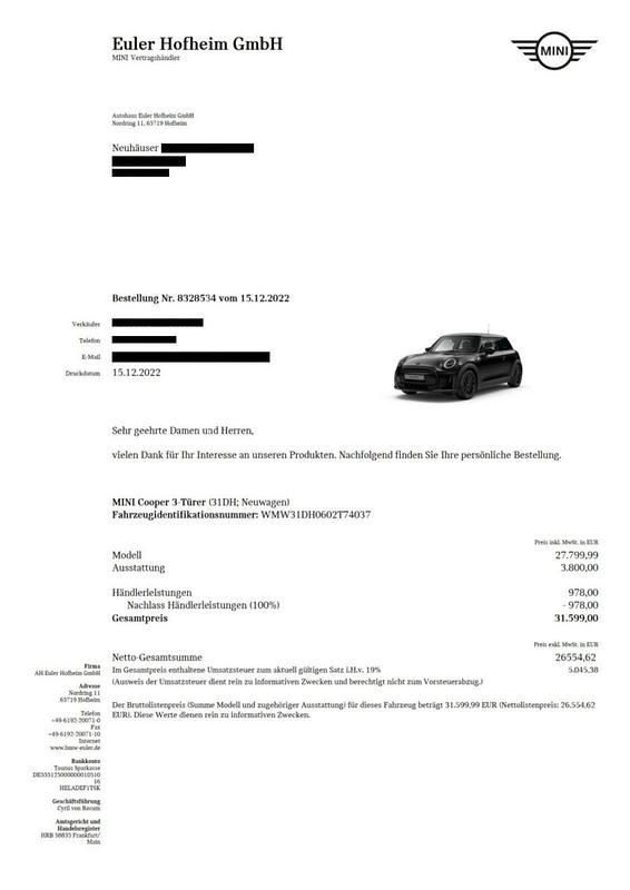 Gebraucht Mini Cooper 136 PS (100 kW) 2022 Schwarz Kleinwagen