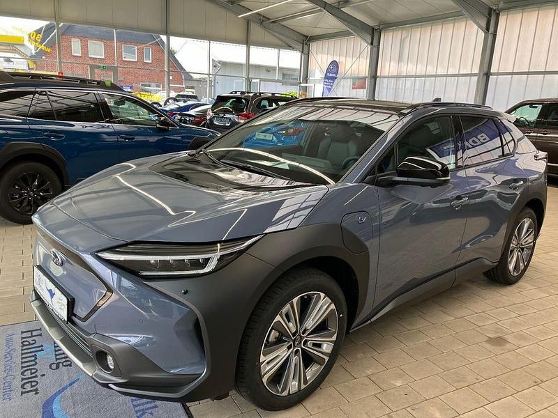 Neu Subaru Solterra Platinum 160 kW (218 PS) 2025 Harbor mist gray pearl black m SUV