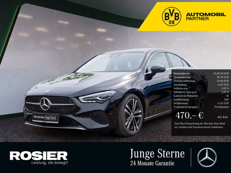 Schwarz / kosmosschwarz Gebraucht 2024 Mercedes CLA180 Advanced Limousine | 31.267 € (Fairer Preis) - Bild 1/4