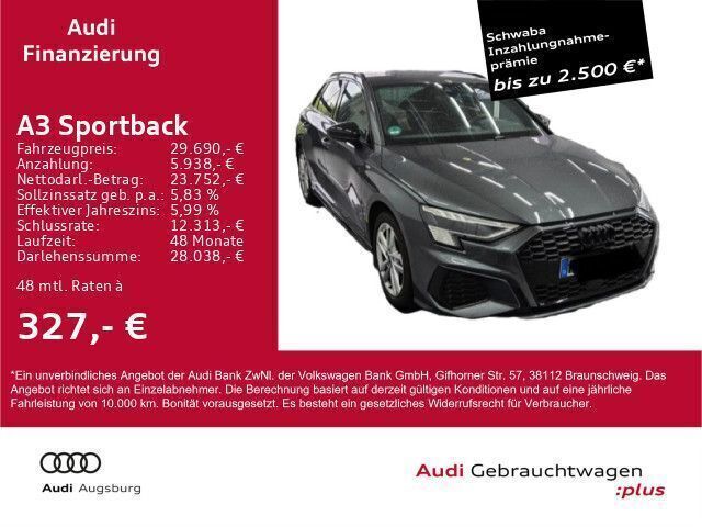 Grün Gebraucht 2022 Audi A3 Sportback e-tron S-Line Limousine | 29.690 € (Fairer Preis) - Bild 1/4