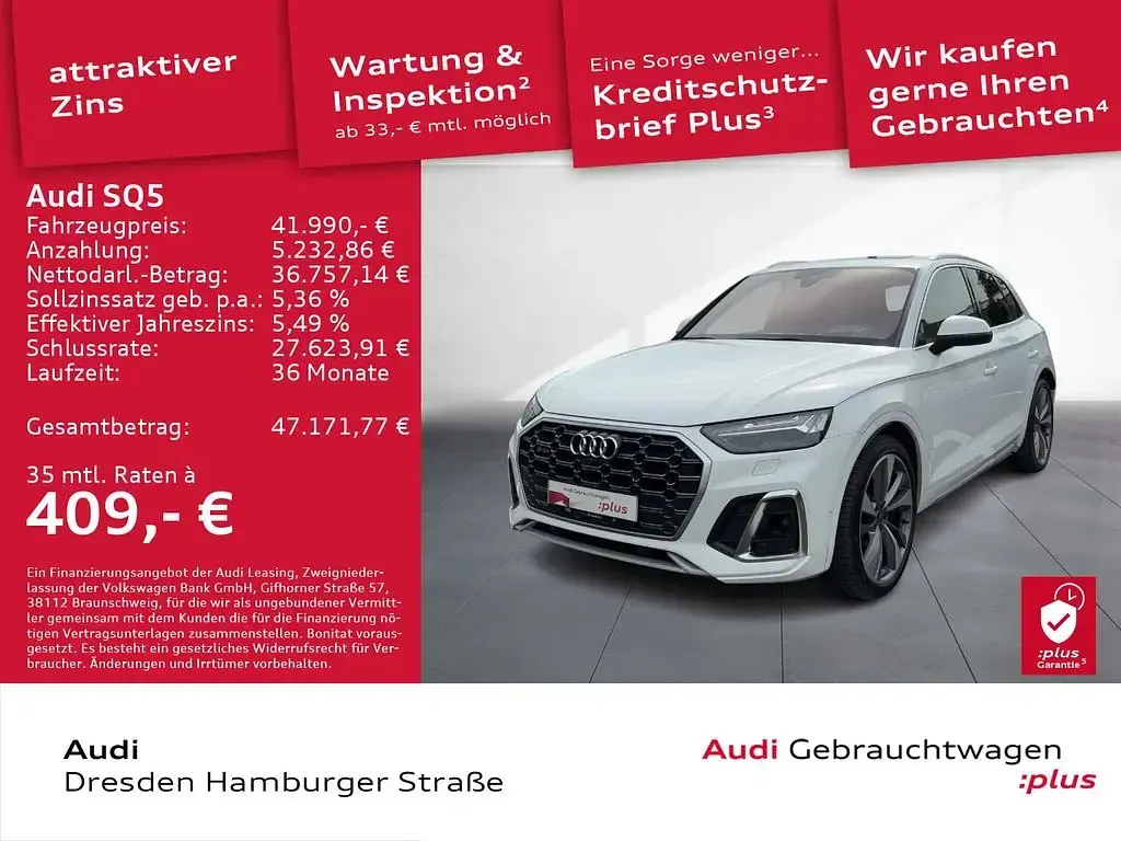 Gebraucht Audi SQ5 Ambiente 341 PS (250 kW) 2023 Ibisweiß SUV