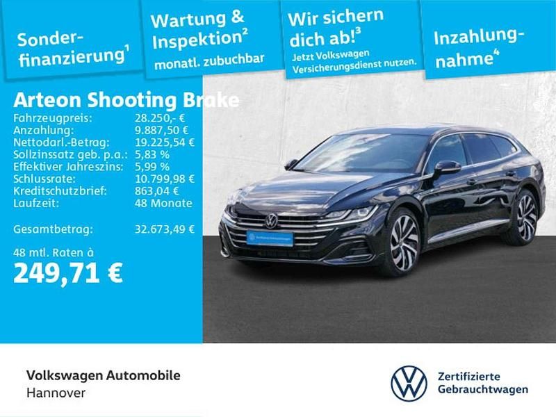 Deep black (metallic) Gebraucht 2023 VW Arteon R-line Kombi | 28.250 € (Fairer Preis) - Bild 1/3
