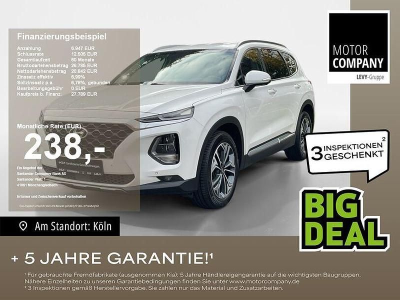 Weiß Gebraucht 2019 Hyundai Santa Fe Premium SUV | 24.898 € (Fairer Preis) - Bild 1/4