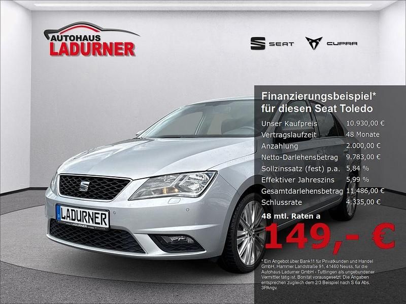 Gebraucht Seat Toledo Style Plus 110 PS (80 kW) 2017 Reflexsilber metallic Limousine
