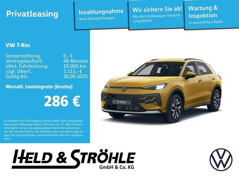 Canary yellow Neu 2025 VW T-Roc Life SUV | 31.200 € (Guter Preis) - Bild 1/4