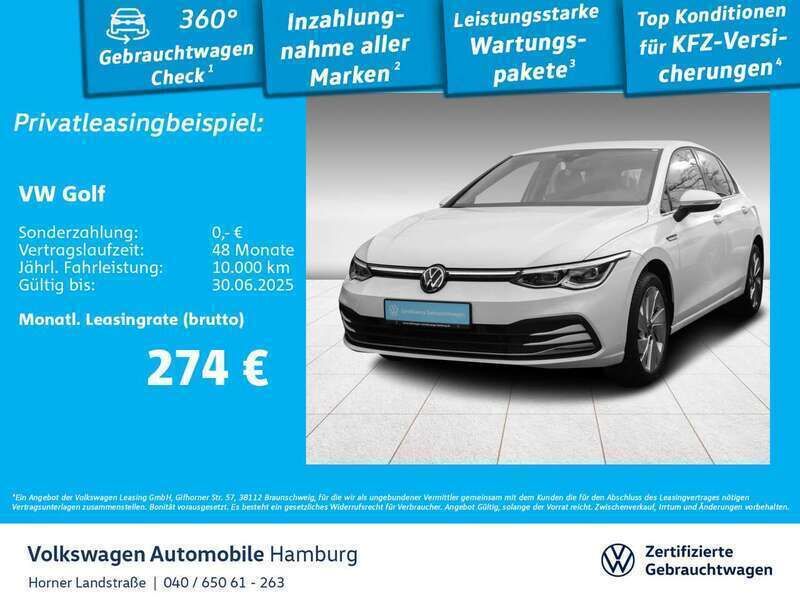 Pure white Gebraucht 2024 VW Golf VIII Style Limousine | 26.390 € (Fairer Preis) - Bild 1/3