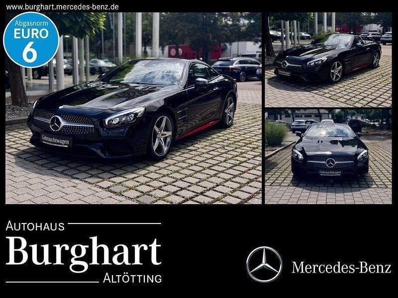 Lack obsidianschwarz Gebraucht 2016 Mercedes SL400 AMG line Cabrio | 44.900 € (Superpreis) - Bild 1/4