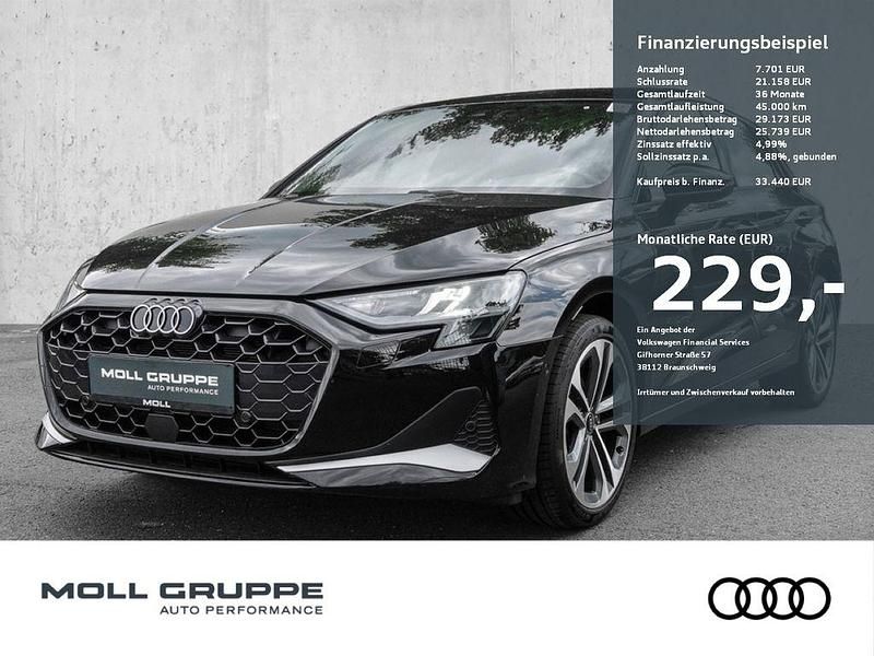 Schwarz Gebraucht 2024 Audi A3 Sportback Advanced Plus Limousine | 33.440 € (Fairer Preis) - Bild 1/3