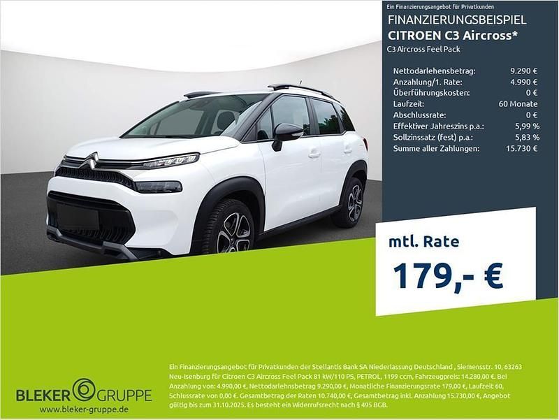 Weiß Gebraucht 2023 Citroën C3 Aircross Feel SUV | 14.280 € (Fairer Preis) - Bild 1/3