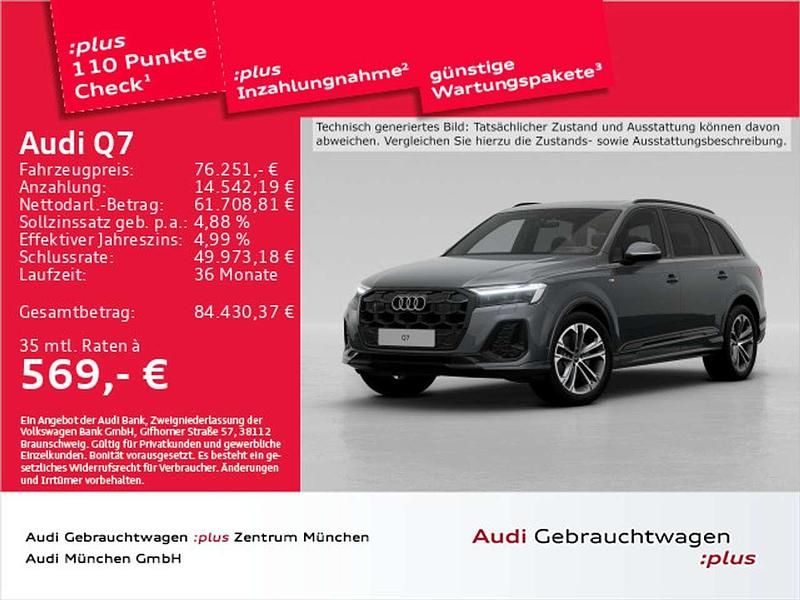 Daytonagrau perleffekt Gebraucht 2025 Audi Q7 S-Line SUV | 76.251 € - Bild 1/1