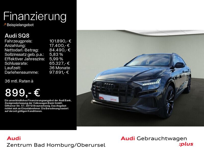 Mythosschwarz metallic Gebraucht 2023 Audi SQ8 Ambiente SUV | 101.890 € (Etwas zu teuer) - Bild 1/4