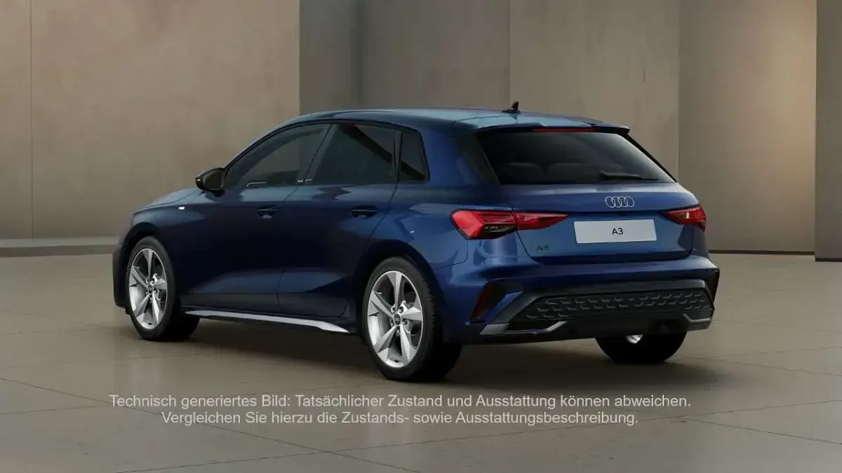 Käytetty Audi A3 S-Line 150 HP (110 kW) 2025 Sininen Sedan