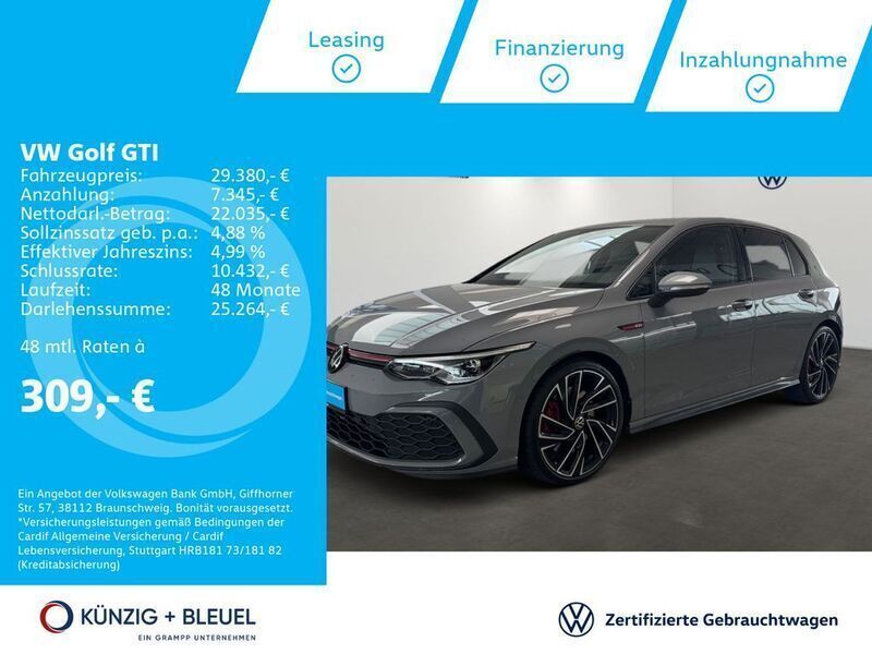 Grau Gebraucht 2021 VW Golf VIII GTI Limousine | 29.380 € (Fairer Preis) - Bild 1/4
