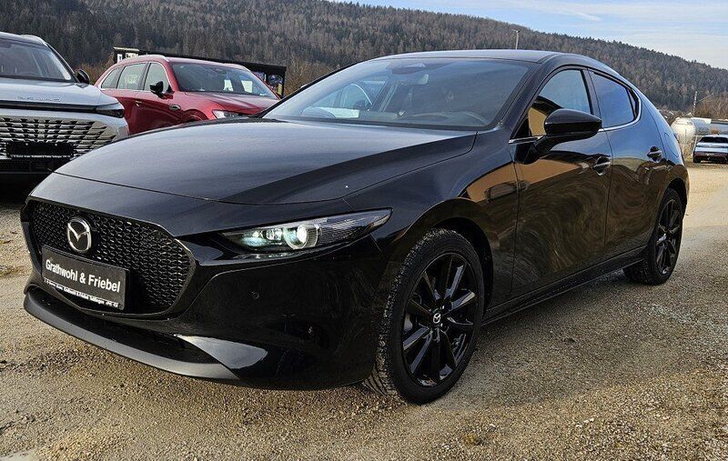 Schwarz Gebraucht 2024 Mazda 3 Exclusive-Line Kleinwagen | 33.290 € (Teuer) - Bild 1/4