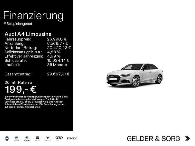 Gebraucht Audi A4 Advanced 150 PS (110 kW) 2023 Weiß Limousine