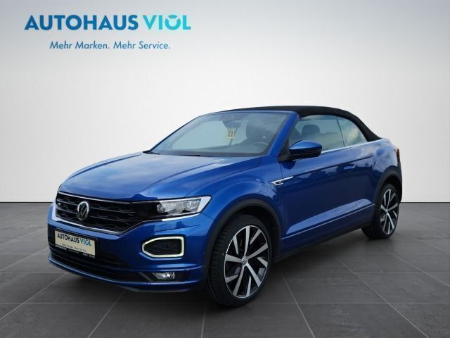 Ravennablau metallic Gebraucht 2020 VW T-Roc Cabriolet R-line Cabrio | 23.900 € (Fairer Preis) - Bild 1/4