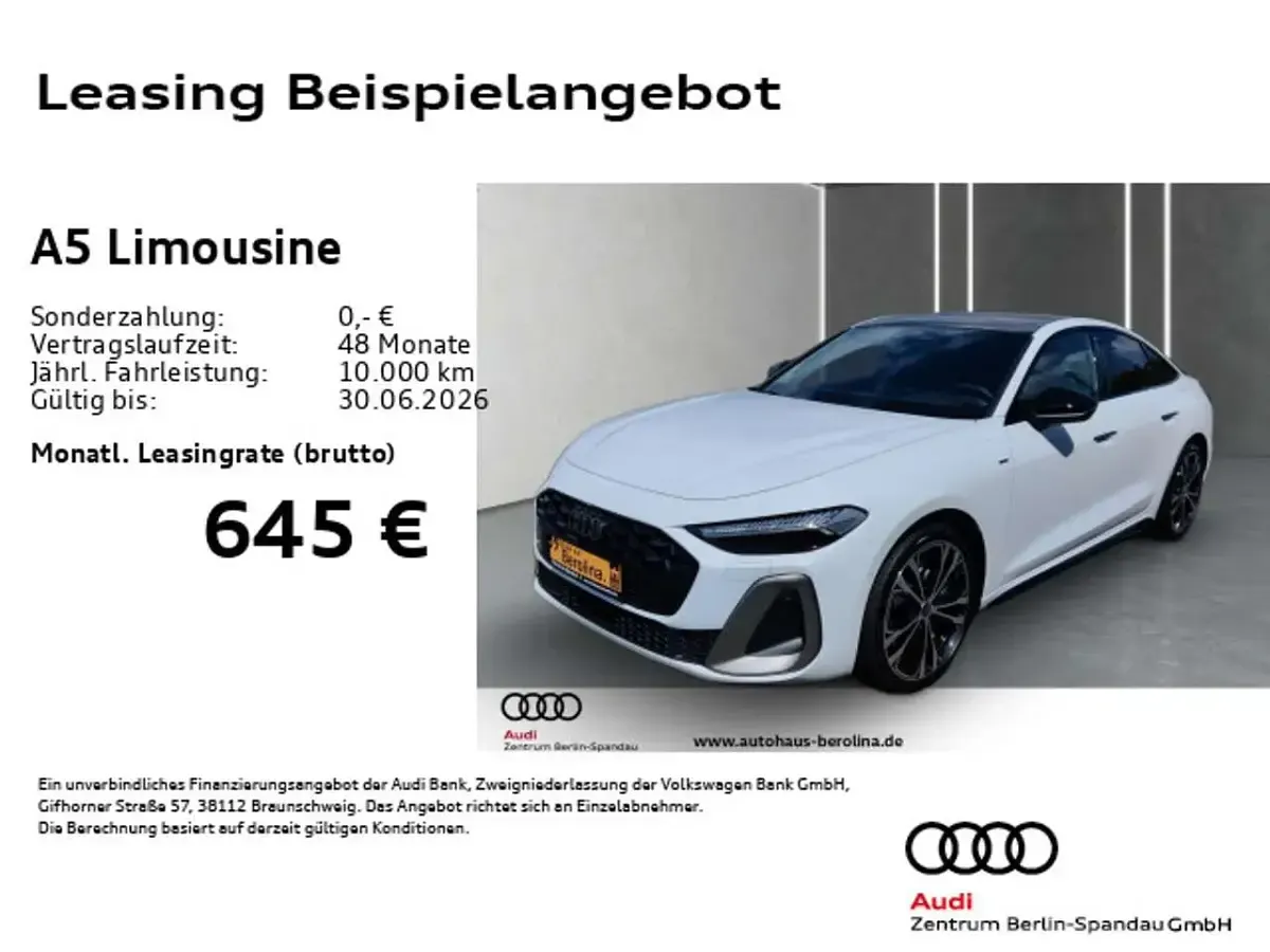 Gebraucht Audi A5 S-Line 299 PS (219 kW) 2026 Weiß Limousine
