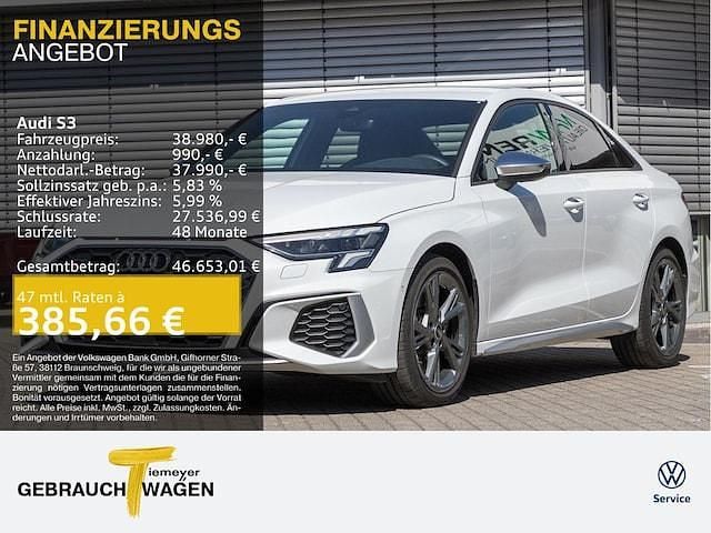 Weiß Gebraucht 2024 Audi S3 Business Limousine | 38.980 € (Superpreis) - Bild 1/4