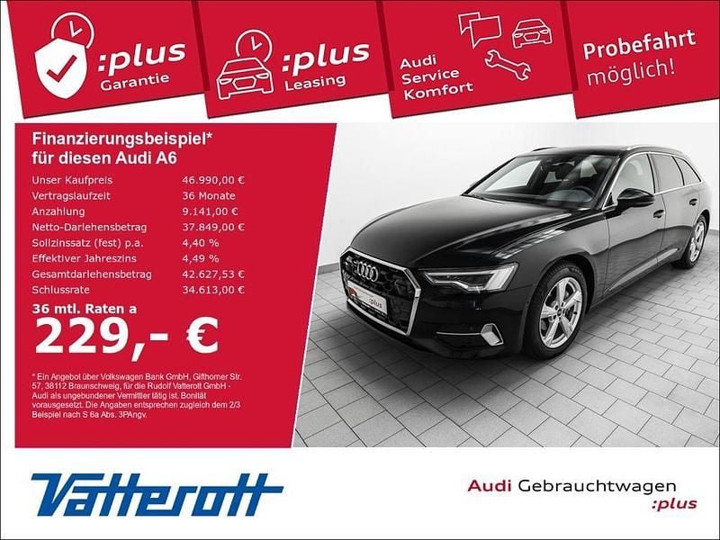 Mythosschwarz metallic Gebraucht 2024 Audi A6 Advanced Plus Kombi | 46.990 € (Fairer Preis) - Bild 1/4