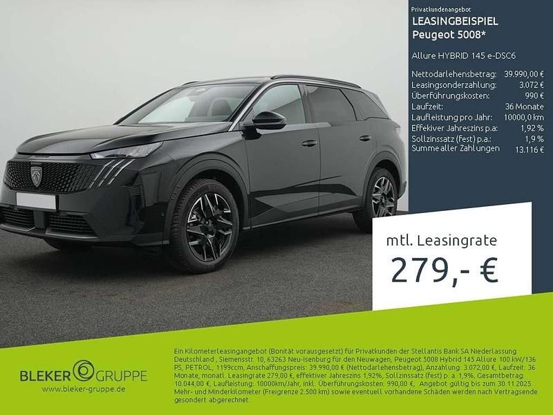 Lackierung schwarz perla nera/typ aussenverkleidung metalliclackierung Neu 2025 Peugeot 5008 Allure SUV | 39.990 € - Bild 1/3