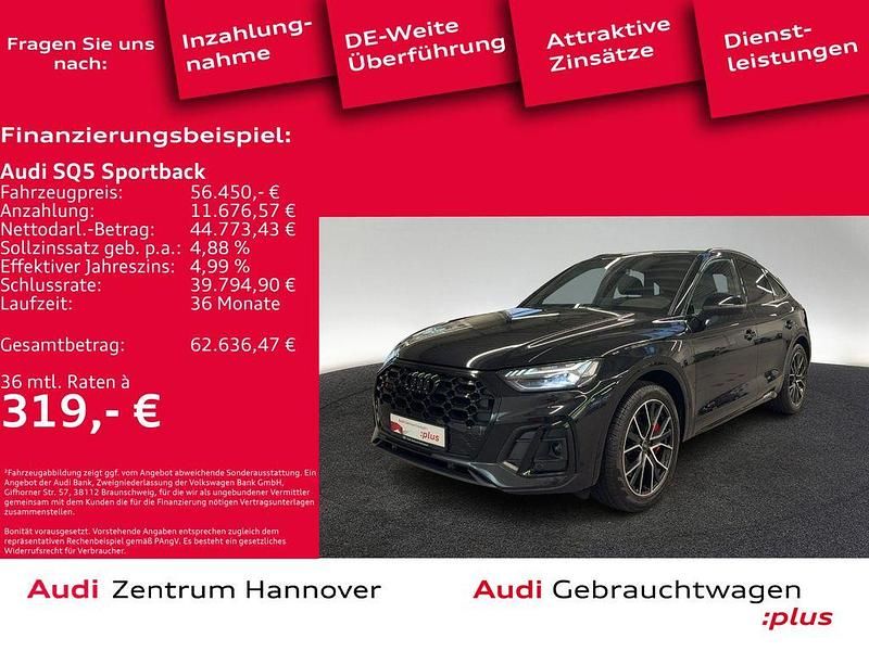 Mythosschwarz metallic Gebraucht 2023 Audi SQ5 Sportback Ambiente SUV | 56.990 € (Fairer Preis) - Bild 1/4