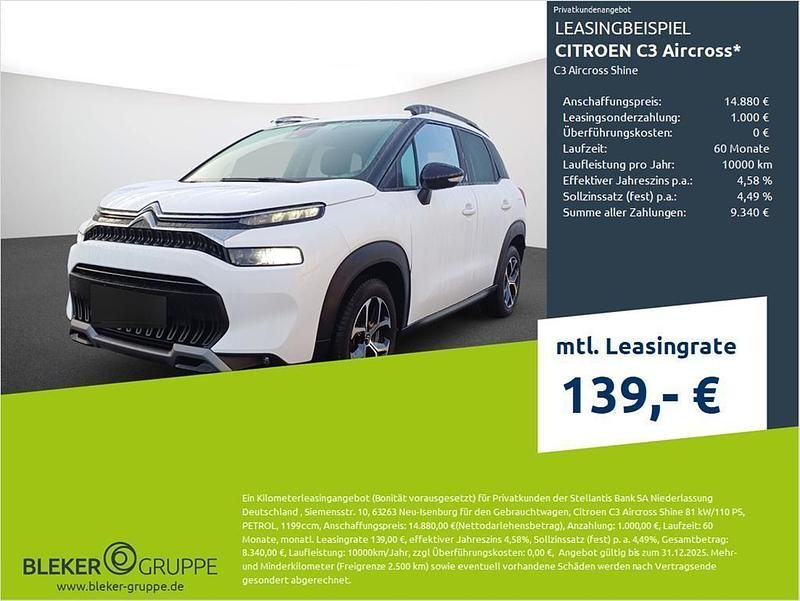 Lack weiss banquise/typ aussenverkleidung spiegel flach standard Gebraucht 2023 Citroën C3 Aircross Shine SUV | 14.880 € (Guter Preis) - Bild 1/3