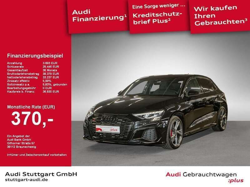 Mythosschwarz metallic Gebraucht 2022 Audi S3 Ambiente Limousine | 38.730 € (Fairer Preis) - Bild 1/2