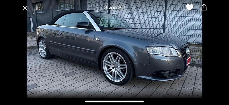Grau Gebraucht 2008 Audi A4 Cabriolet S-Line Cabrio | 8.800 € (Etwas zu teuer) - Bild 1/4