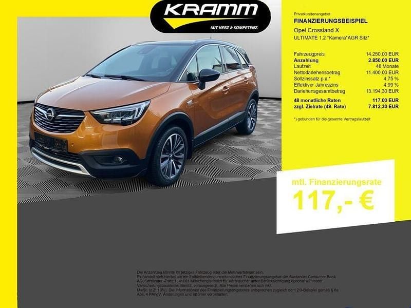 Orange Gebraucht 2018 Opel Crossland X Ultimate SUV | 14.250 € (Teuer) - Bild 1/4