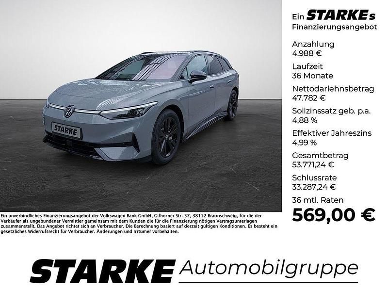 Mondsteingrau schwarz Gebraucht 2025 VW ID.7 Pro Kombi | 52.770 € - Bild 1/4