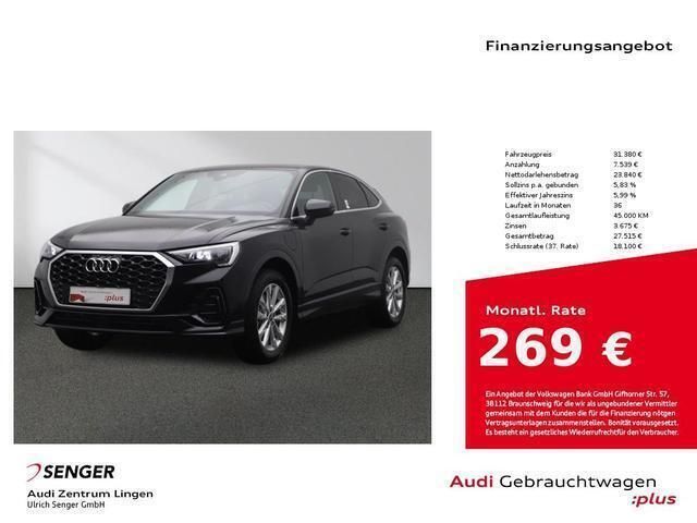 Mythosschwarz metallic Gebraucht 2022 Audi Q3 Sportback SUV | 31.880 € (Fairer Preis) - Bild 1/4