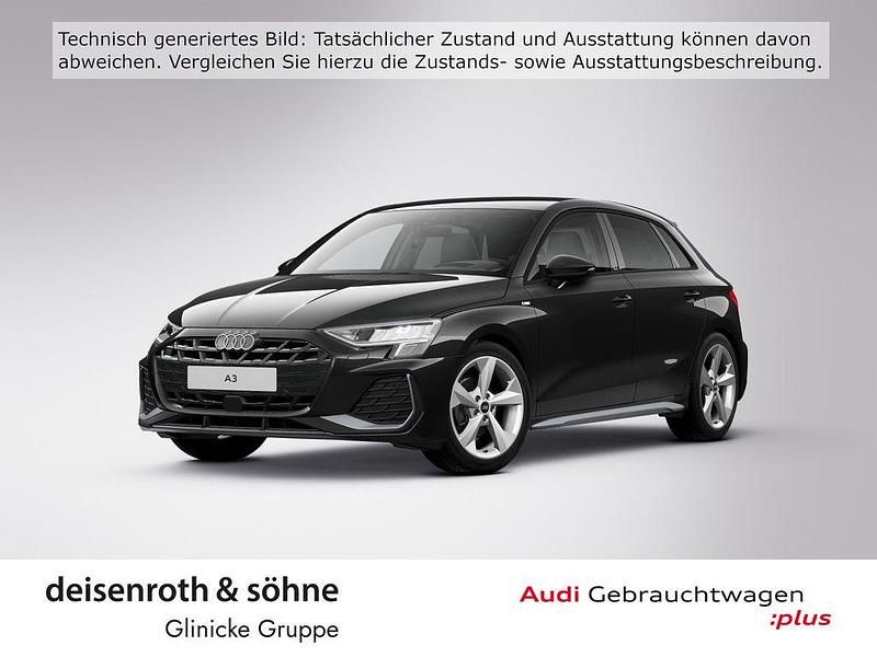 Schwarz Gebraucht 2025 Audi A3 Sportback S-Line Limousine | 34.920 € (Guter Preis) - Bild 1/4
