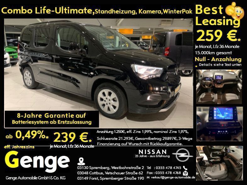Schwarz Neu 2024 Opel Combo-e Life Ultimate Van / Kleinbus | 28.550 € - Bild 1/4