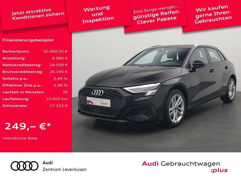 Schwarz Gebraucht 2024 Audi A3 Sportback Limousine | 30.988 € (Fairer Preis) - Bild 1/4