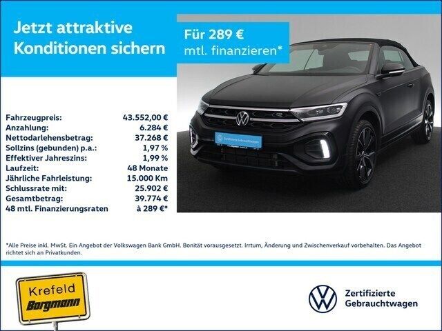 Schwarz / deep black Gebraucht 2024 VW T-Roc Edition SUV | 43.552 € - Bild 1/4