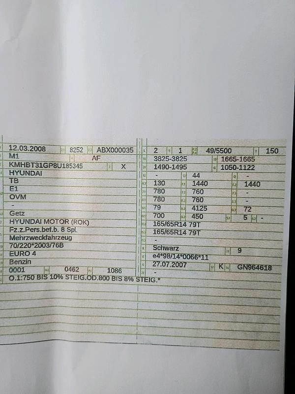 Schwarz Gebraucht 2008 Hyundai Getz Kleinwagen | 1.799 € (Guter Preis) - Bild 1/4
