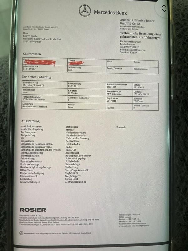 Gebraucht Mercedes E300 231 PS (169 kW) 2012 Schwarz Limousine