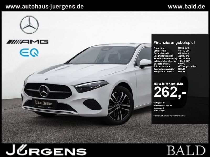 Weiss unilack polarweiss Gebraucht 2023 Mercedes A250 Progressive Limousine | 28.490 € (Guter Preis) - Bild 1/4