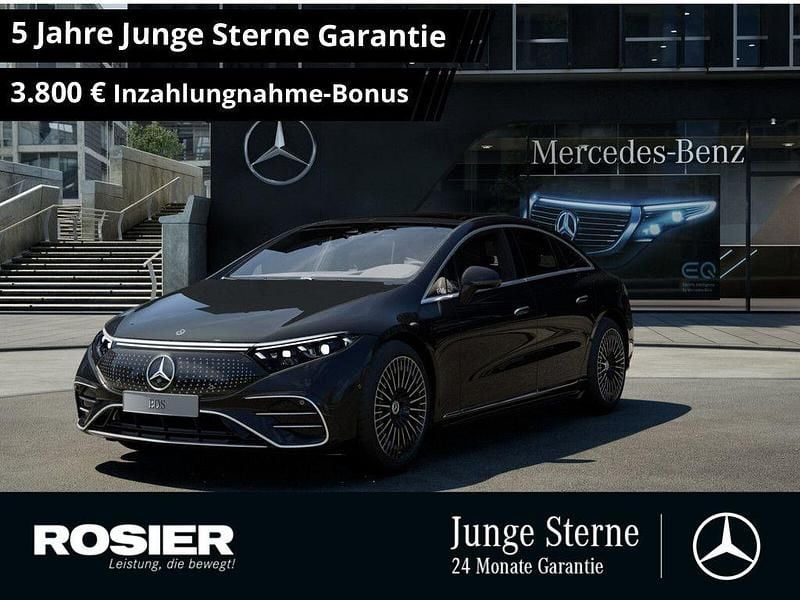 Schwarz / obsidianschwarz (metallic) Gebraucht 2024 Mercedes EQS450+ AMG Limousine | 75.445 € (Teuer) - Bild 1/4