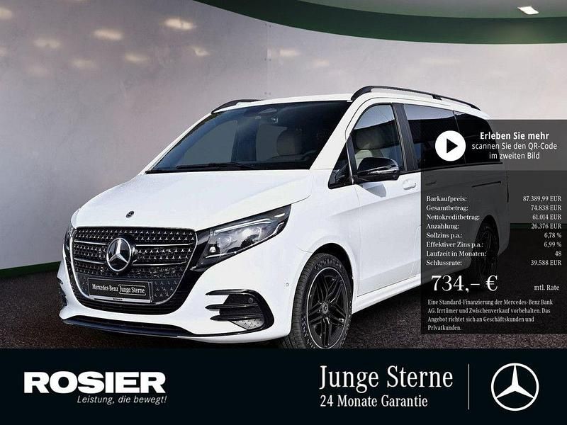 Weiß Gebraucht 2024 Mercedes V300 Avantgarde Van / Kleinbus | 87.390 € (Teuer) - Bild 1/4