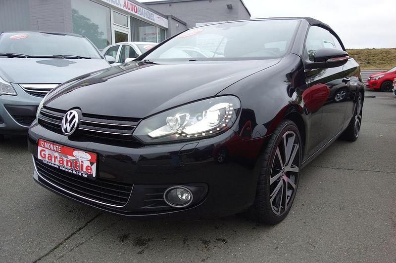 Schwarz Gebraucht 2015 VW Golf Cabriolet LOUNGE Cabrio | 8.990 € (Superpreis) - Bild 1/4