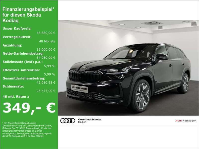 Schwarzmagic perleffekt Gebraucht 2025 Skoda Kodiaq SportLine SUV | 48.880 € (Fairer Preis) - Bild 1/4
