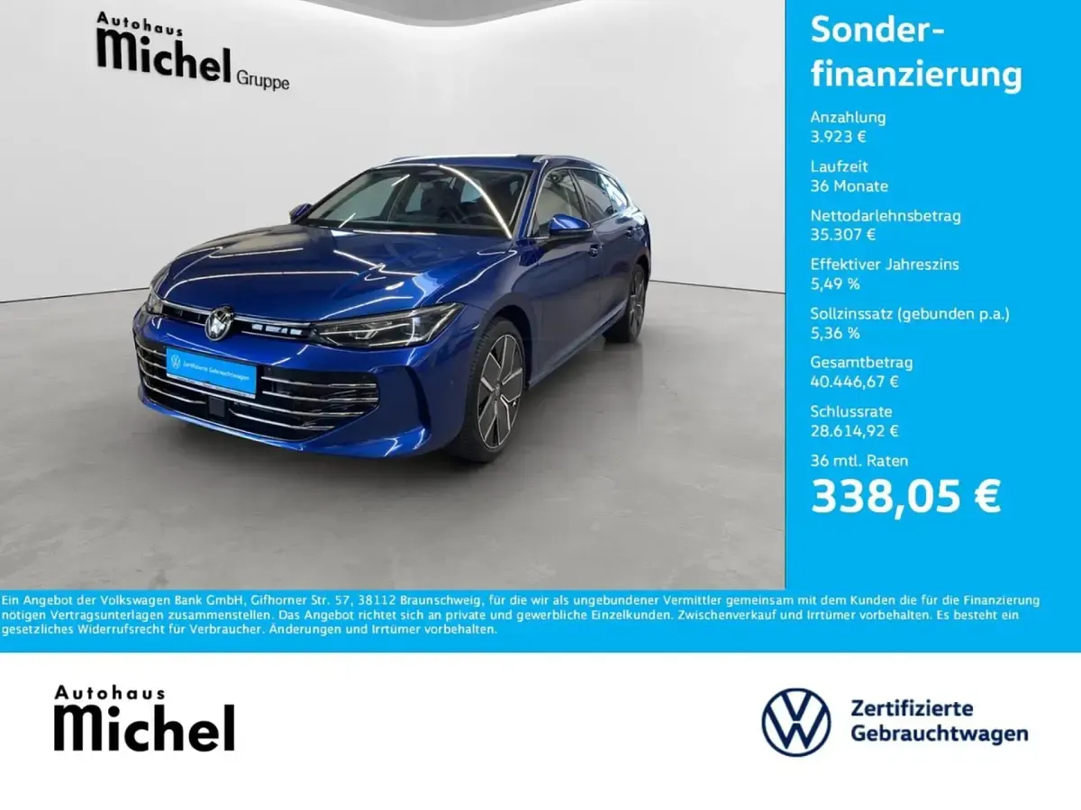 Gebraucht VW Passat Elegance 193 PS (141 kW) 2025 Blau Kombi