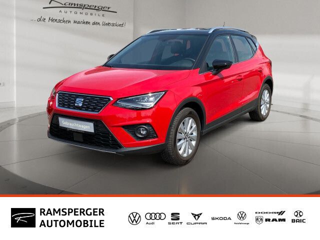 Rot (pure rot/midnight schwarz metallic) Gebraucht 2021 Seat Arona XCELLENCE SUV | 17.930 € (Fairer Preis) - Bild 1/4
