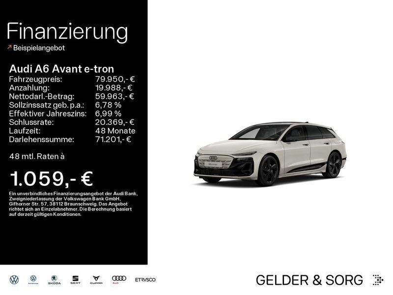 Siambeige metallic Gebraucht 2025 Audi A6 e-tron Performance Kombi | 79.950 € (Superpreis) - Bild 1/4