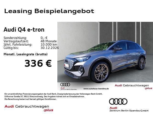 Grau Gebraucht 2022 Audi Q4 e-tron S-Line SUV | 28.779 € (Superpreis) - Bild 1/4