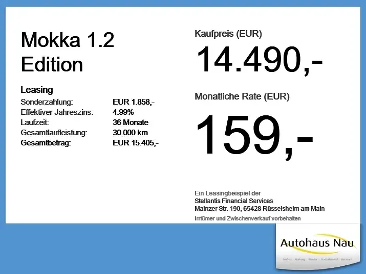 Gebraucht Opel Mokka Edition 101 PS (74 kW) 2023 Arktis weiß SUV