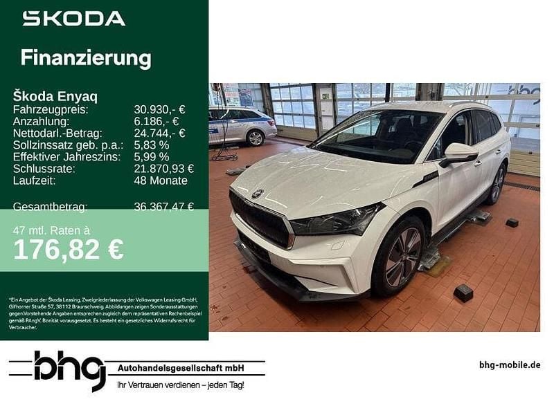 Moonweiß perleffekt/moonweis Gebraucht 2022 Skoda Enyaq iV SUV | 30.930 € (Guter Preis) - Bild 1/4