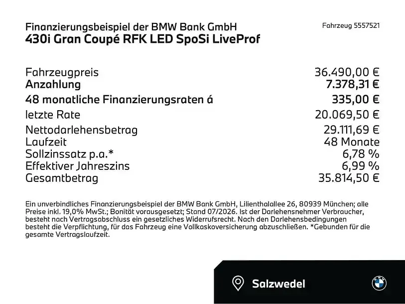 Gebraucht BMW 430 Sport Line 258 PS (189 kW) 2022 Alpinweiss iii (weiß) Coupé