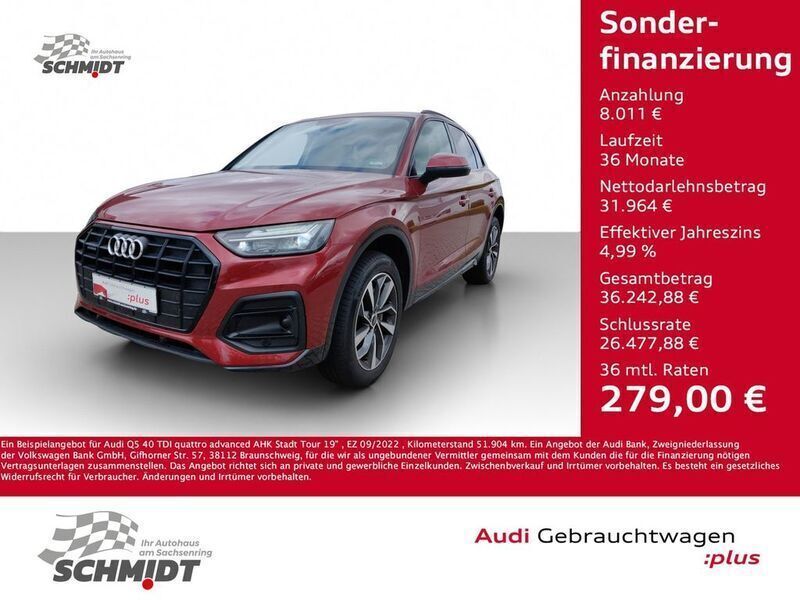Rot Gebraucht 2022 Audi Q5 Advanced SUV | 39.975 € (Fairer Preis) - Bild 1/4